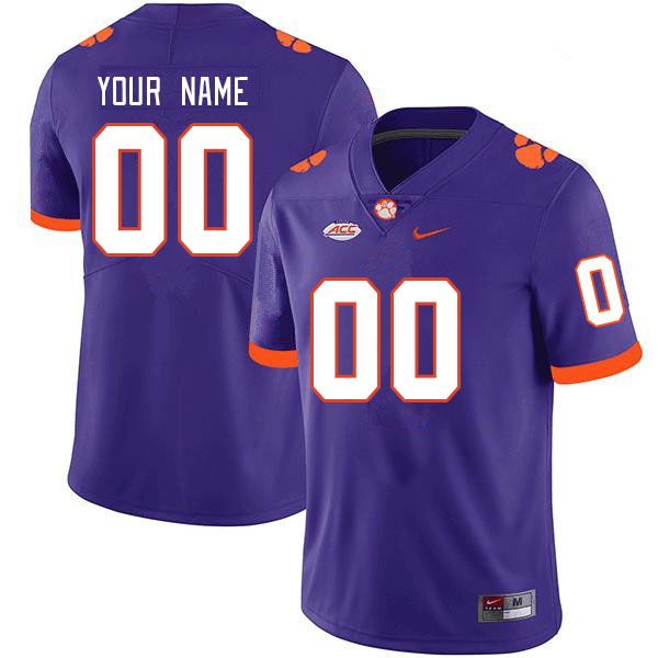 Custom Clemson Tigers Name And Number College Football Jerseys Stitched-Purple